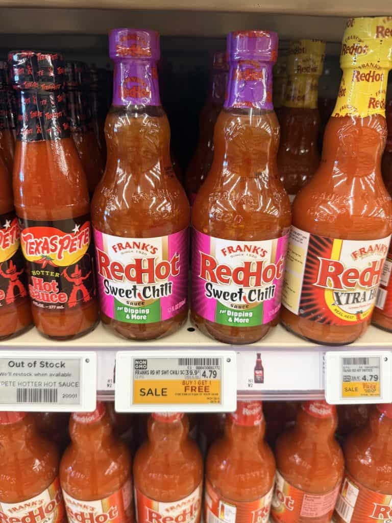 frank's redhot sauce kroger shelf image (1)