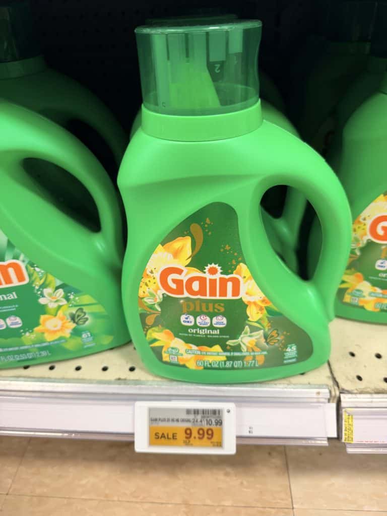 gain plus detergent kroger shelf image