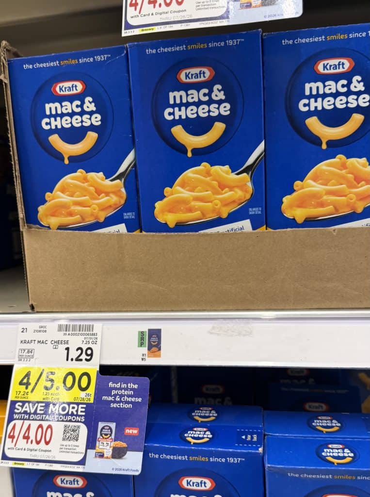 kraft mac kroger shelf image