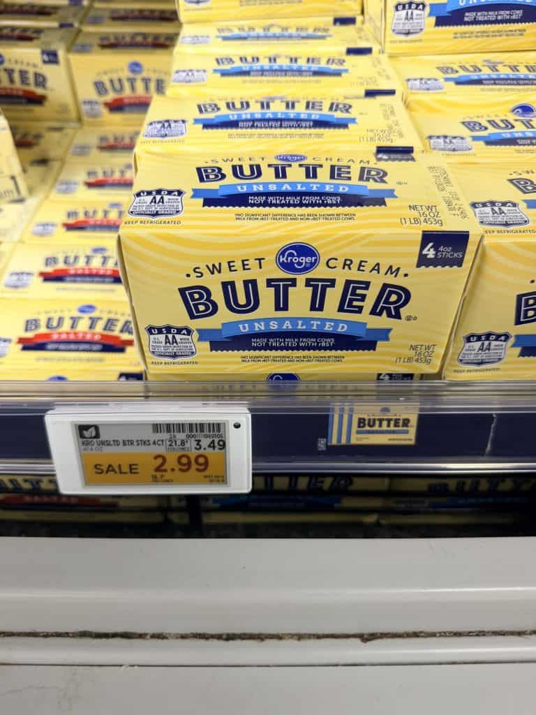 kroger butter shelf image