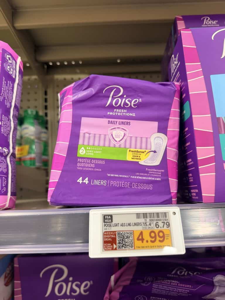 poise pads and liners kroger shelf image (5)