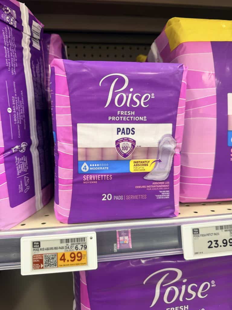 poise pads and liners kroger shelf image (5)