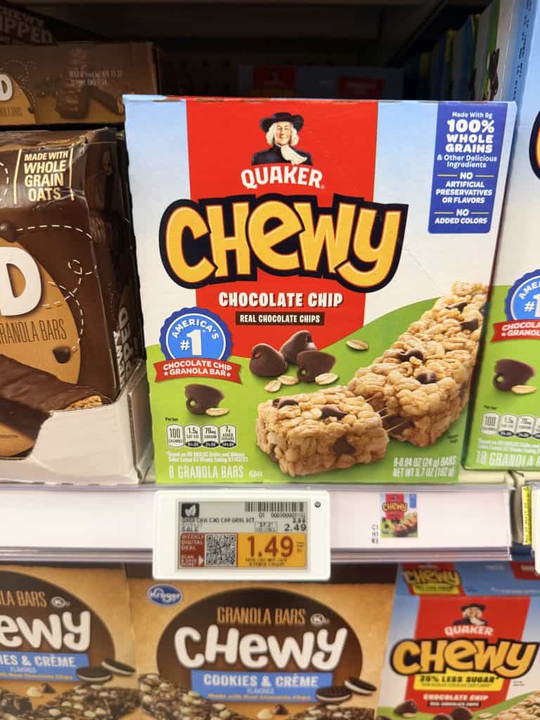 quaker chewy granola bars kroger shelf image (1)