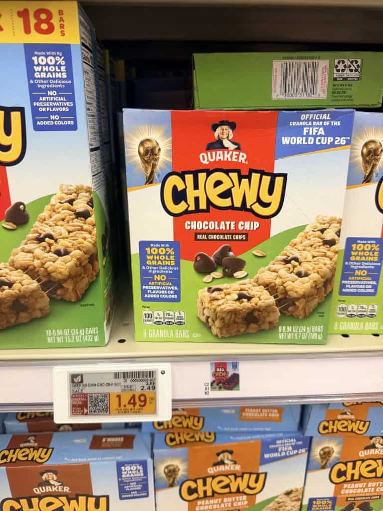 quaker chewy granola bars kroger shelf image (1)
