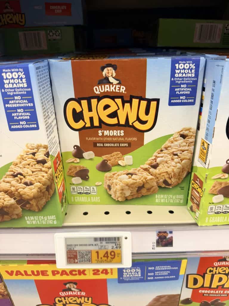 quaker chewy granola bars kroger shelf image (1)