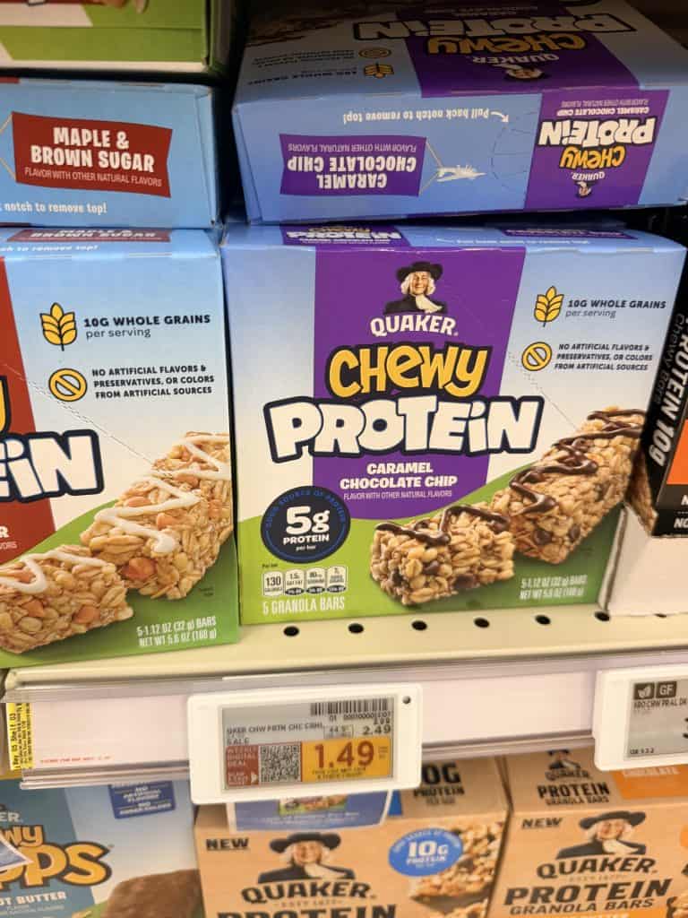 quaker chewy granola bars kroger shelf image (1)
