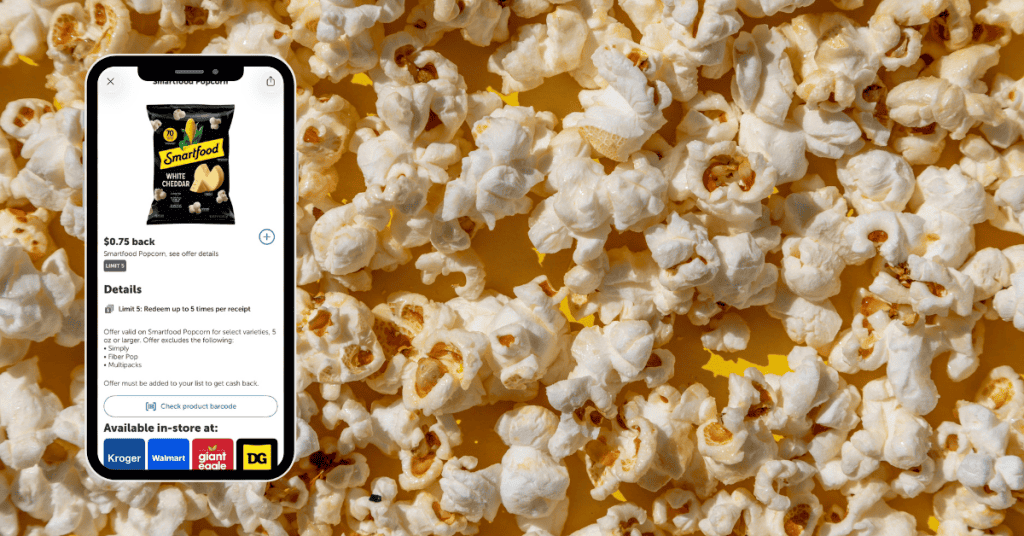 smartfood popcorn ibotta rebate kroger