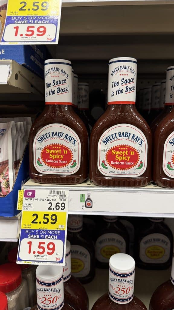 sweet baby rays kroger shelf image (3)