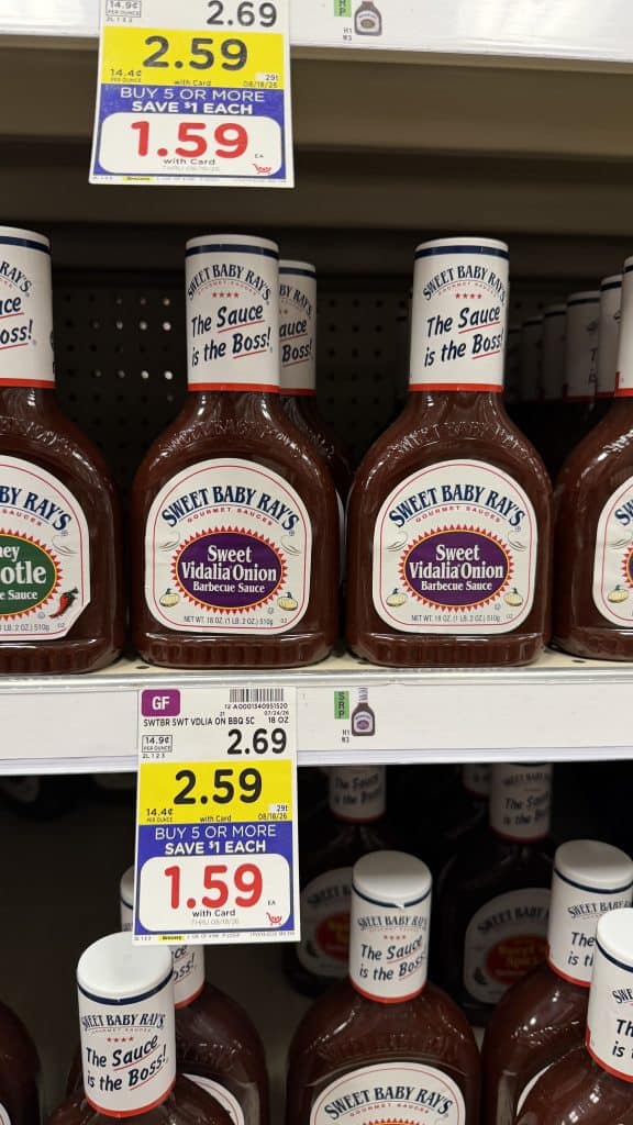 sweet baby rays kroger shelf image (3)