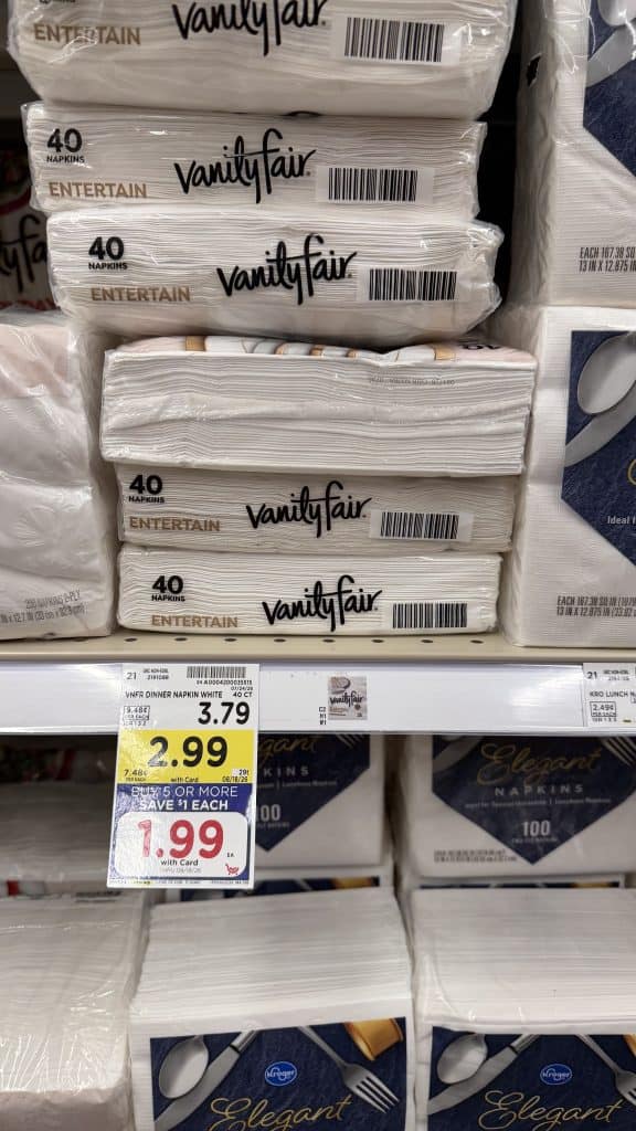 vanity fair napkin kroger shelf image (1)