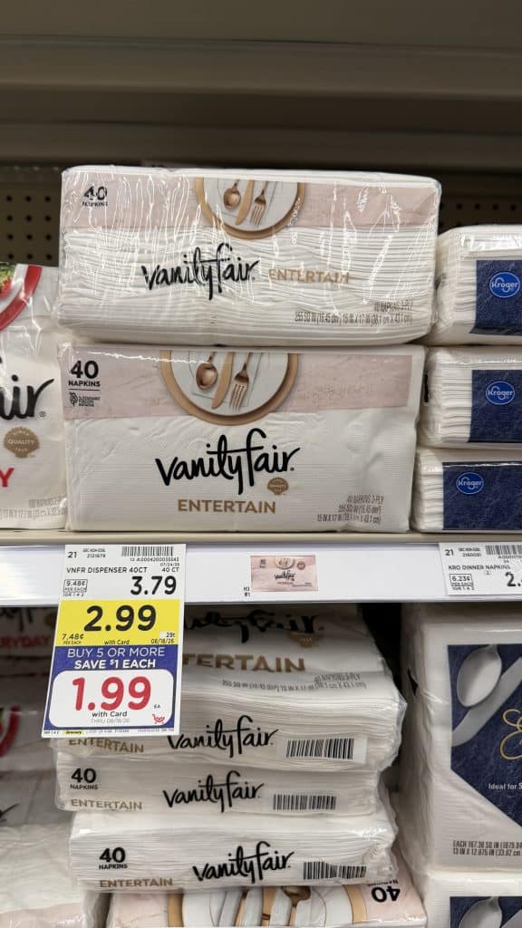 vanity fair napkin kroger shelf image (1)