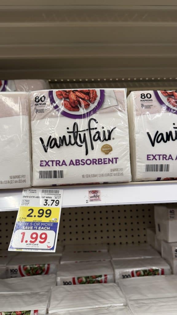 vanity fair napkin kroger shelf image (1)