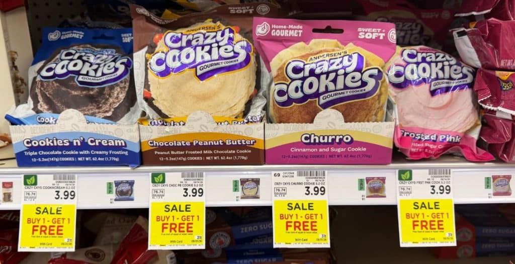 Andersen's Crazy Cookies Kroger shelf image