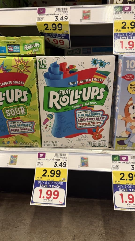 BC fruit snacks kroger shelf image (2)
