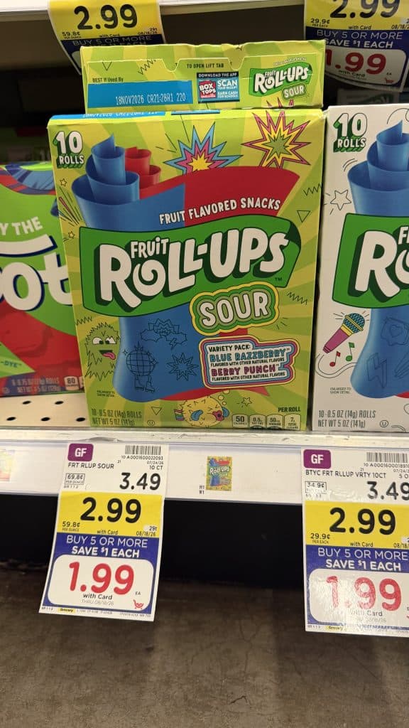 BC fruit snacks kroger shelf image (2)