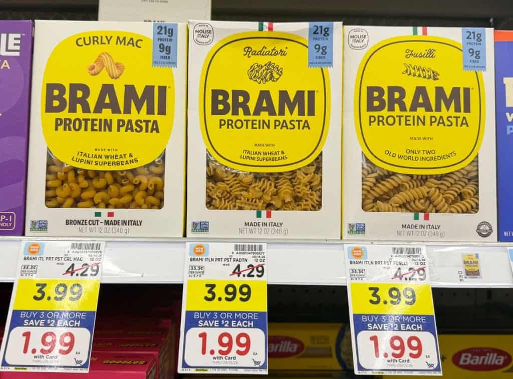 Brami Protein Pasta Kroger Shelf Image