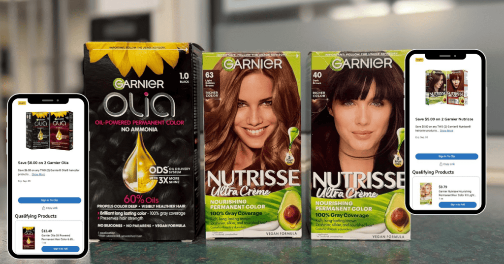 Garnier Olia and Nutrisse Hair Color Kroger Digital Coupons