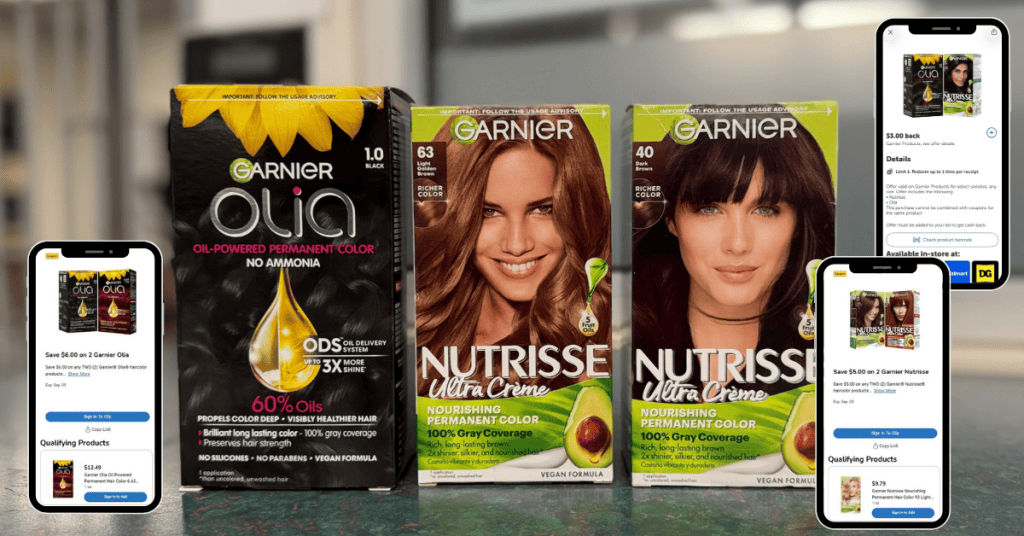 Garnier Olia and Nutrisse Hair Color Kroger Digital Coupons
