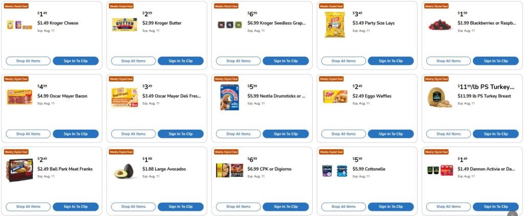Kroger Weekly Digital Coupons