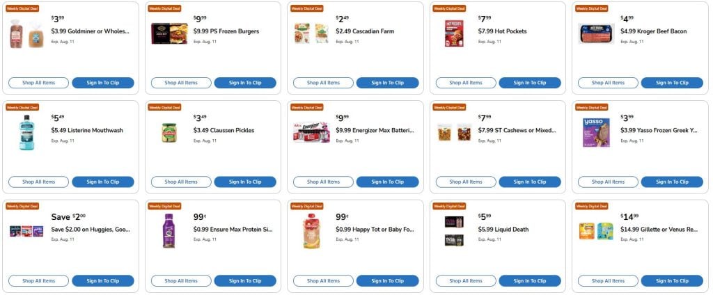 Kroger Weekly Digital Coupons