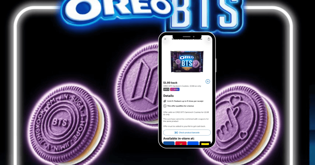 Oreo BTS ibotta rebate kroger
