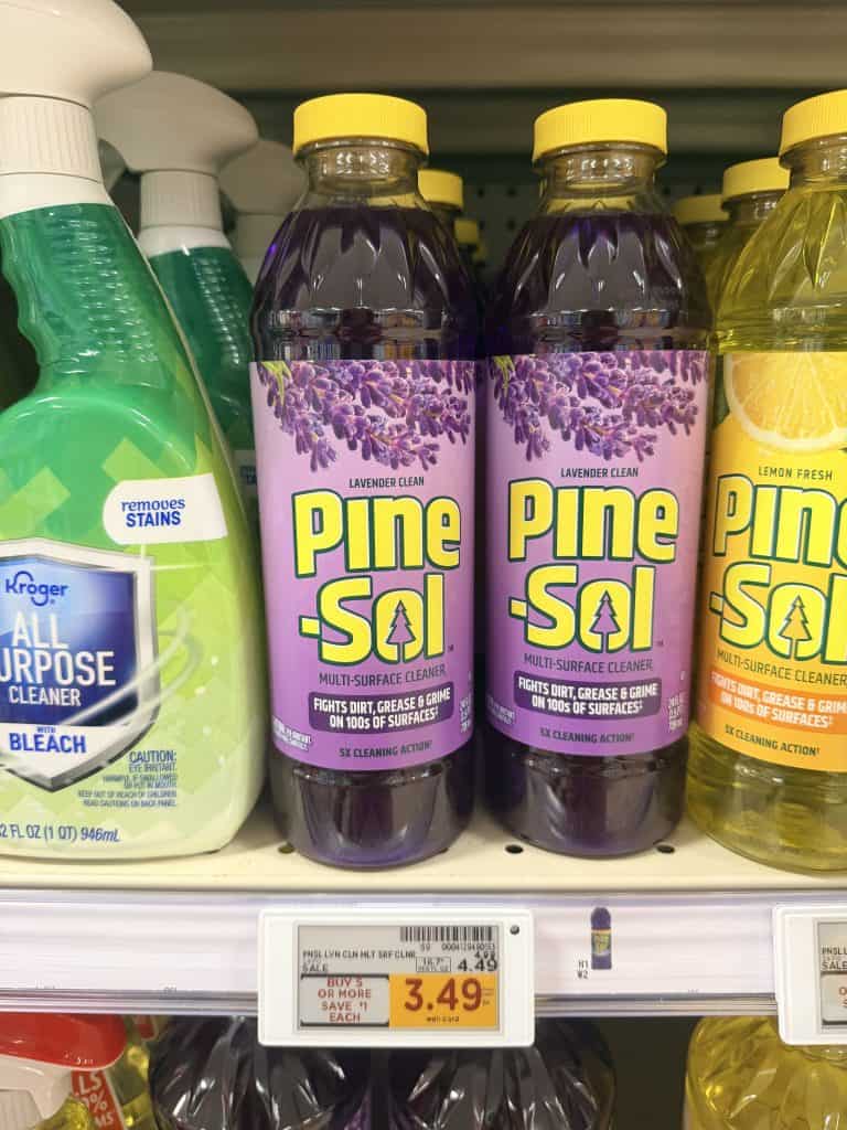 Clorox and Pine Sol Kroger Shelf Image