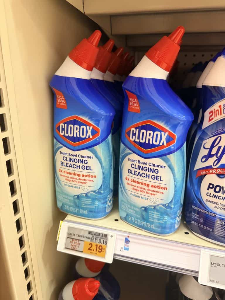 Clorox and Pine Sol Kroger Shelf Image