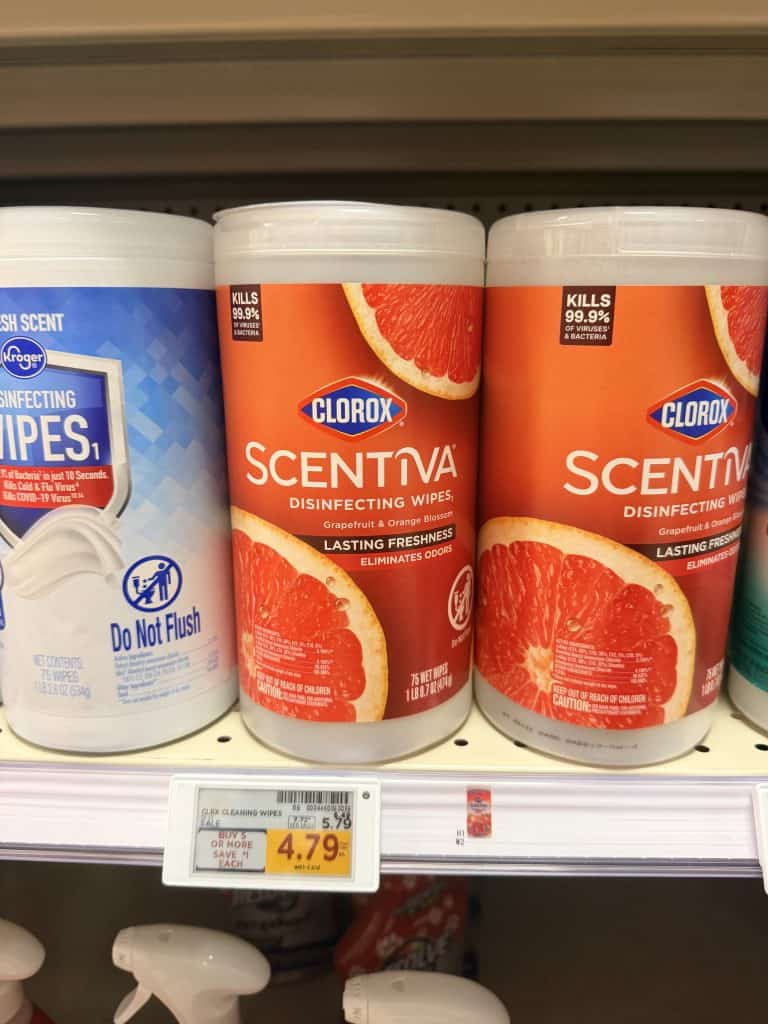 Clorox and Pine Sol Kroger Shelf Image