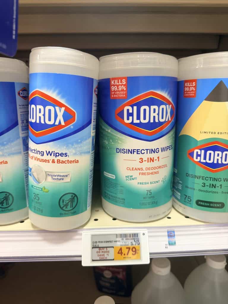 Clorox and Pine Sol Kroger Shelf Image