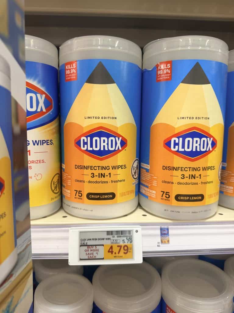 Clorox and Pine Sol Kroger Shelf Image