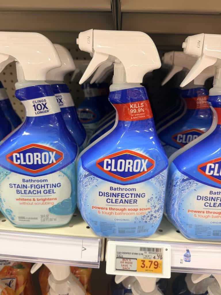 Clorox and Pine Sol Kroger Shelf Image