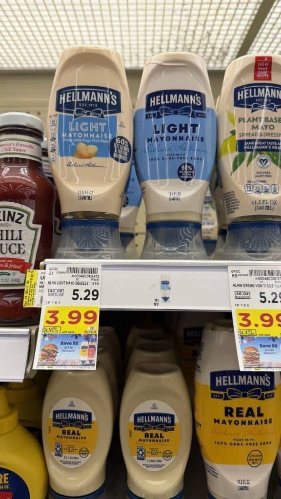 Hellmann's Mayonnaise Kroger Shelf Image