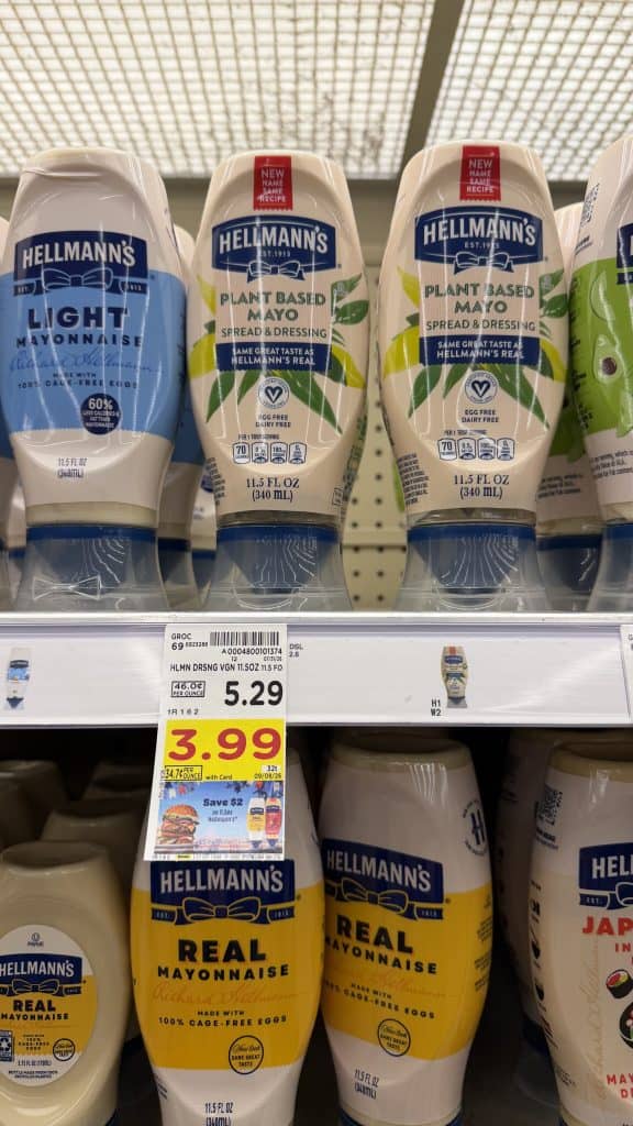 Hellmann's Mayonnaise Kroger Shelf Image