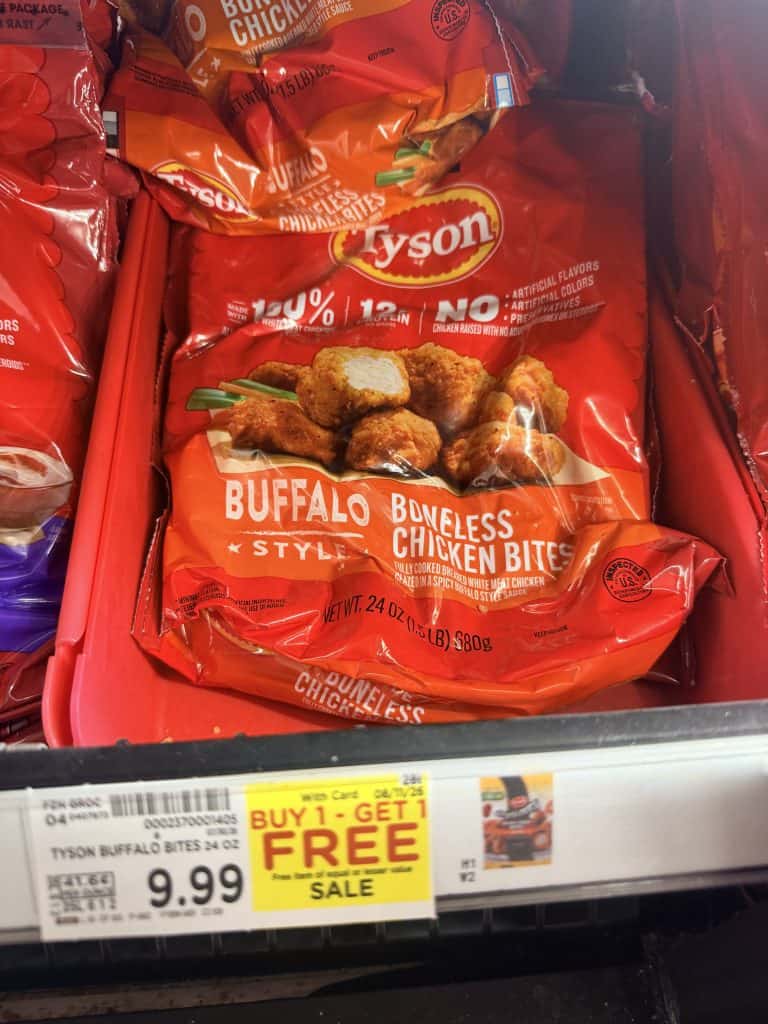 Tyson Frozen Chicken Kroger shelf image