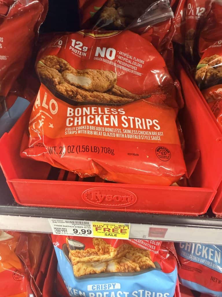 Tyson Frozen Chicken Kroger shelf image