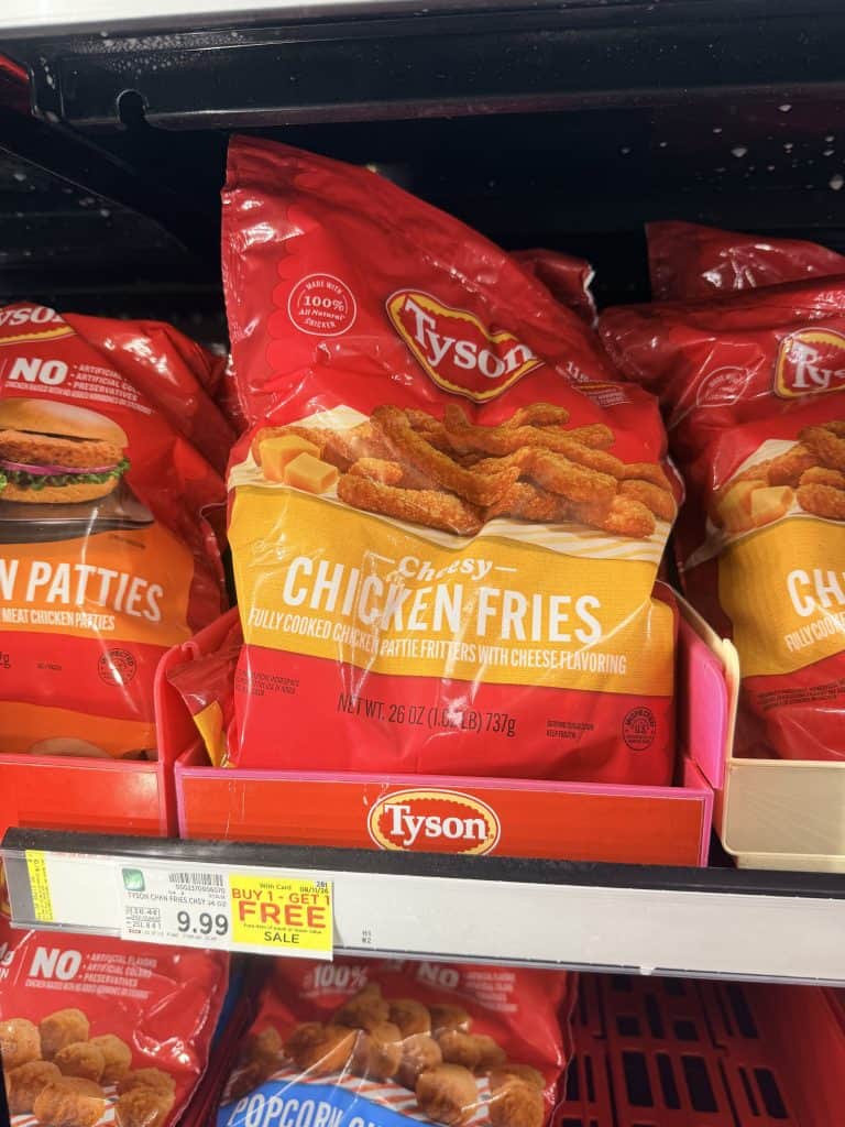 Tyson Frozen Chicken Kroger shelf image