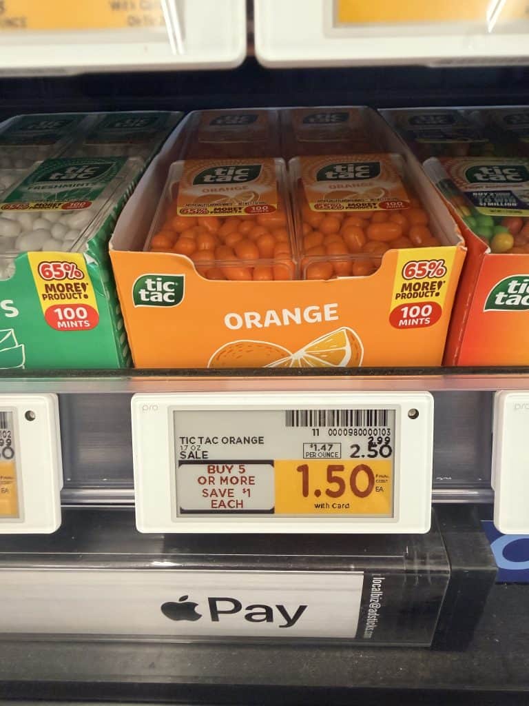 Tic Tac Orange Kroger Shelf Image