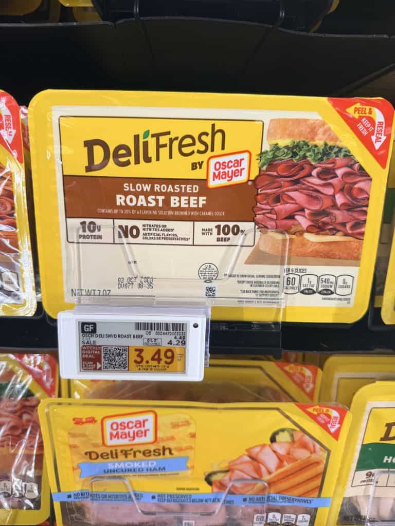 Oscar Mayer Deli Fresh Lunch Meat Kroger Shelf Image