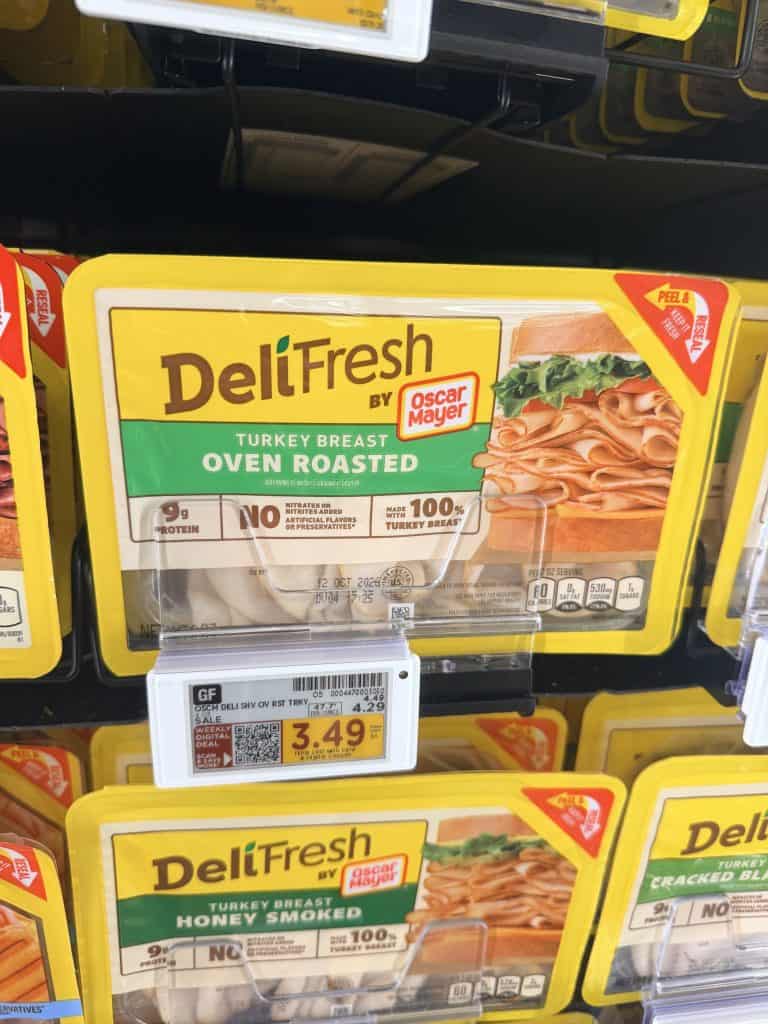 Oscar Mayer Deli Fresh Lunch Meat Kroger Shelf Image