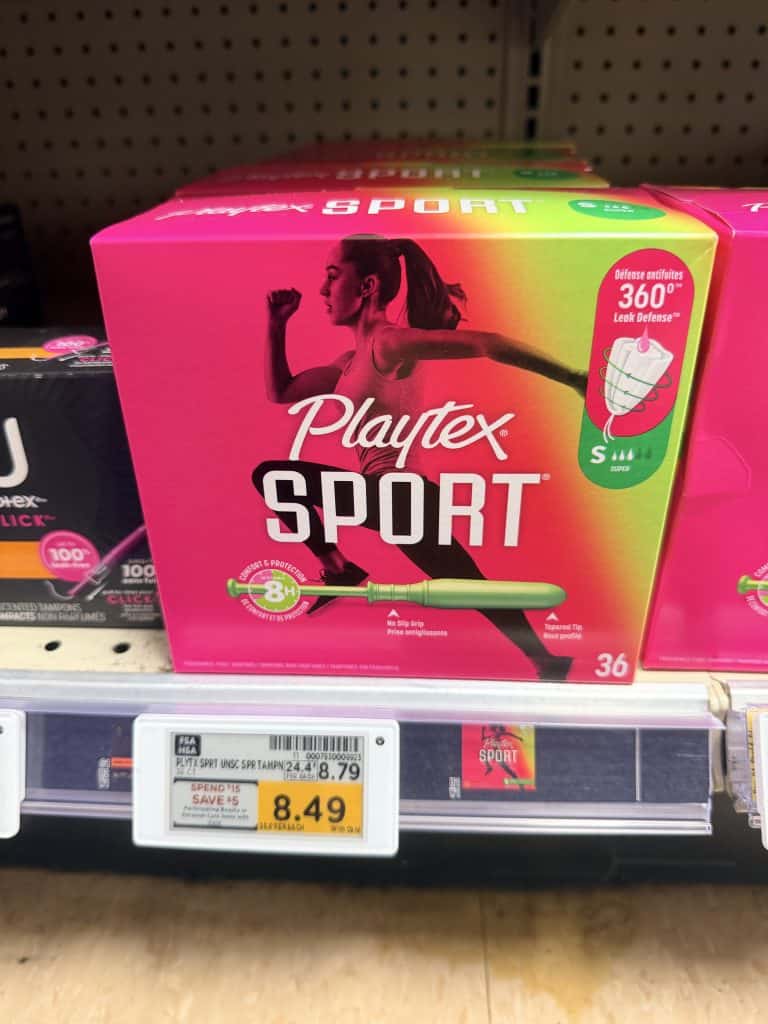 Playtex Sport Tampons Kroger Shelf Image