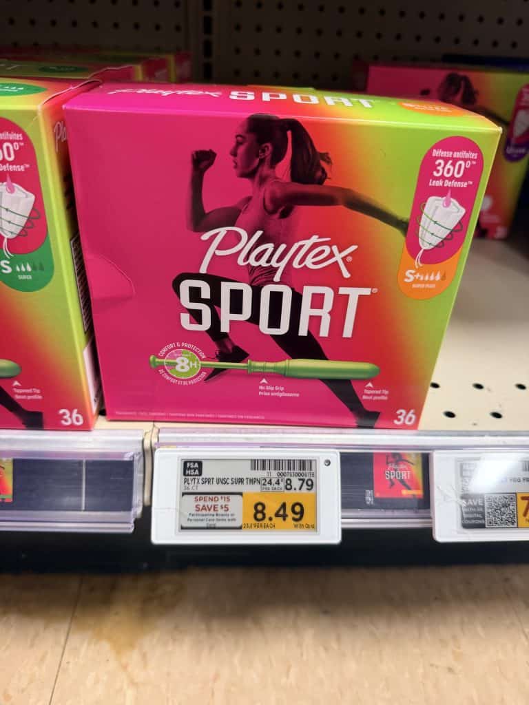 Playtex Sport Tampons Kroger Shelf Image