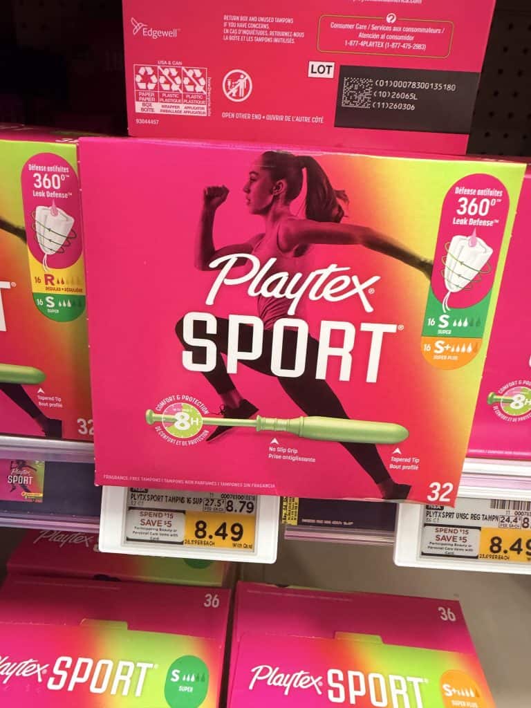 Playtex Sport Tampons Kroger Shelf Image