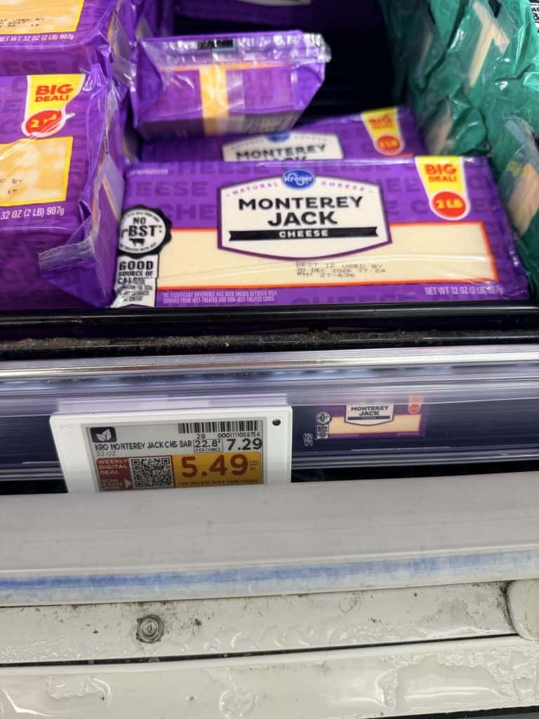 Kroger Cheese shelf image