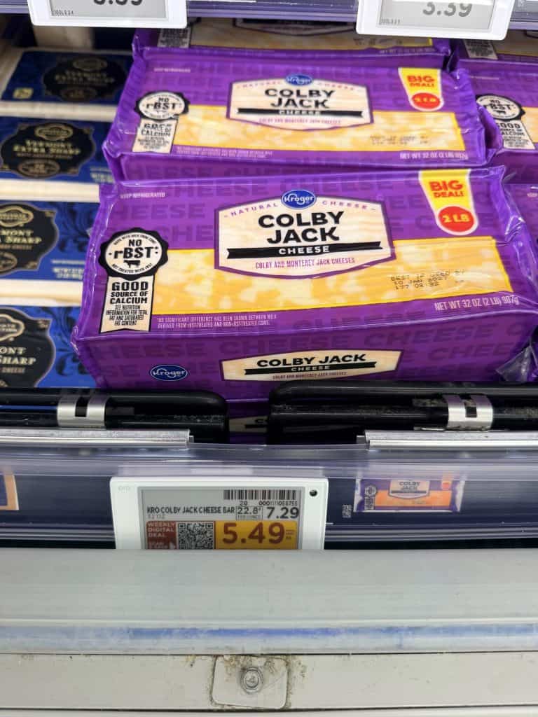 Kroger Cheese shelf image
