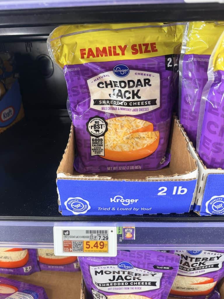 Kroger Cheese shelf image