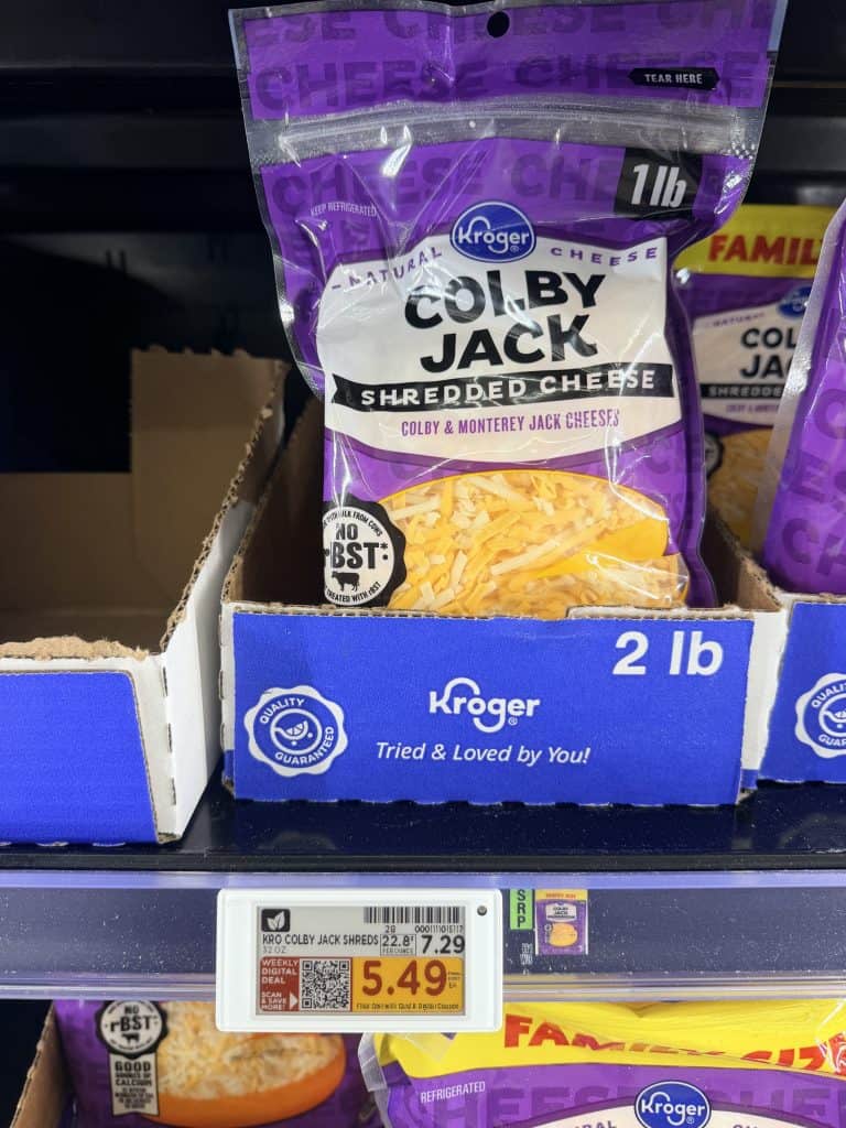 Kroger Cheese shelf image