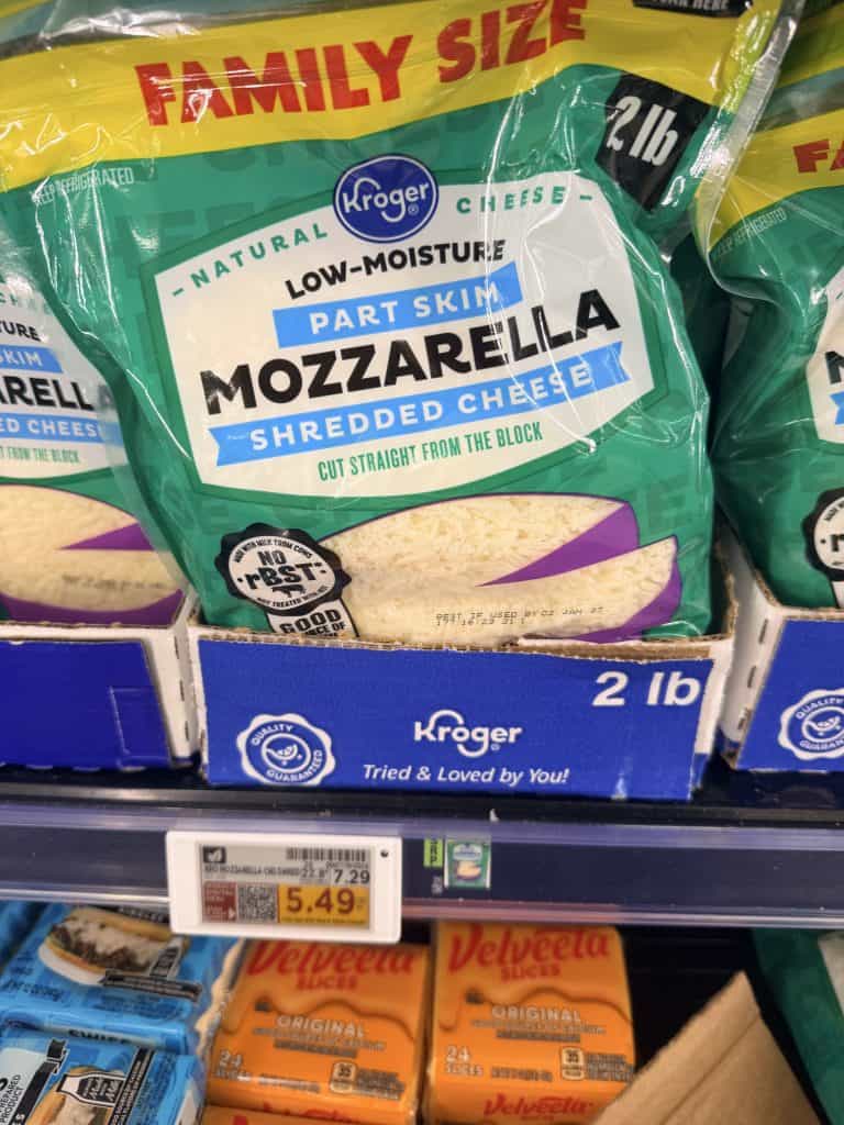 Kroger Cheese shelf image