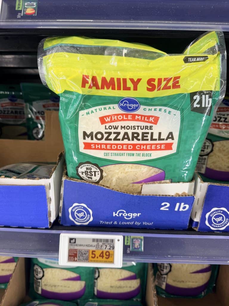Kroger Cheese shelf image