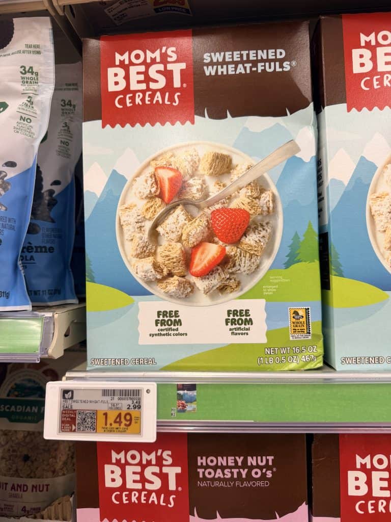 Mom's Best Cereals Kroger Shelf Image