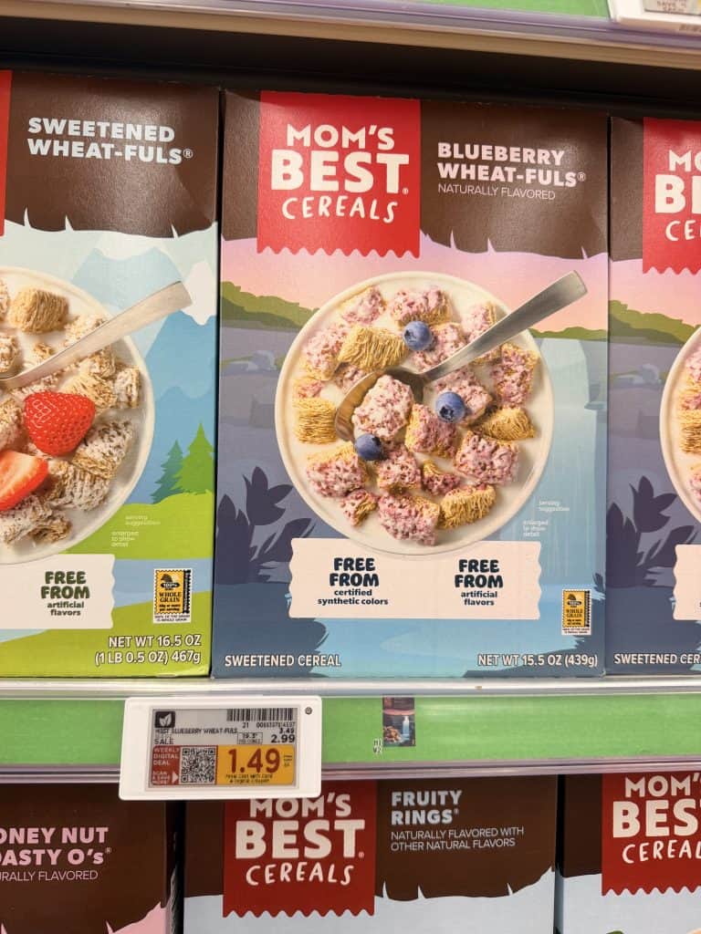 Mom's Best Cereals Kroger Shelf Image